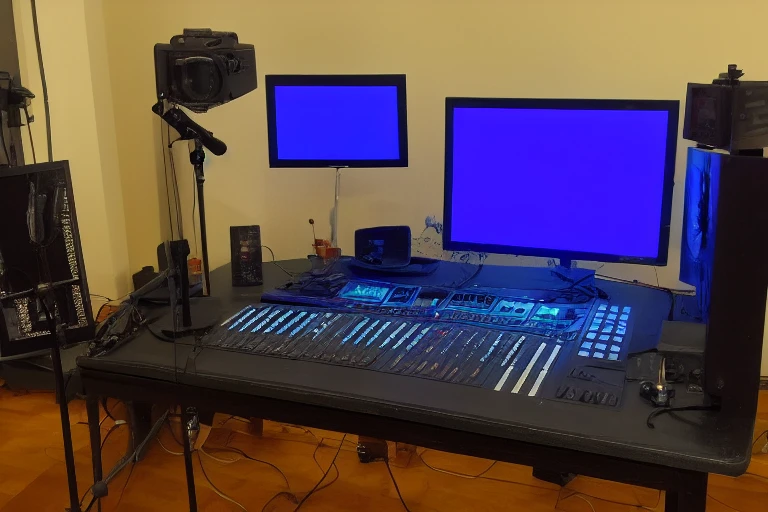 A picture of a set up for live