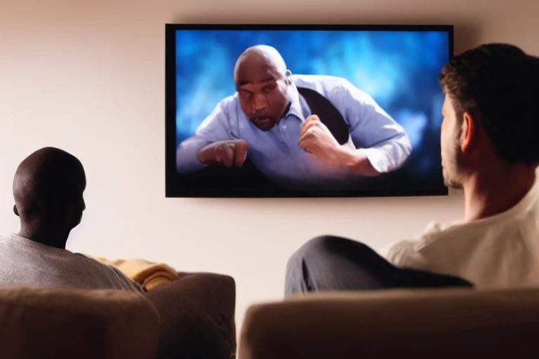 Picture: A man streaming a movie on