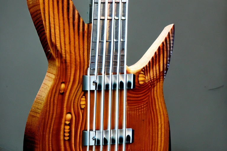 bass guitar with nails