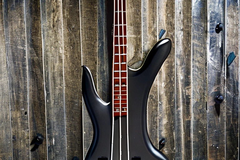 bass guitar with slim neck