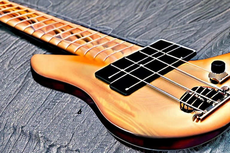bass guitar with thin neck