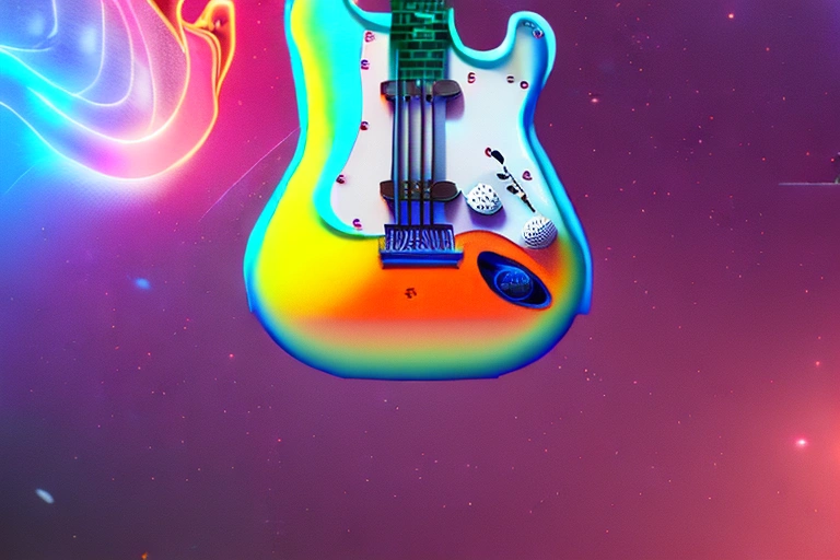 electric guitar in space