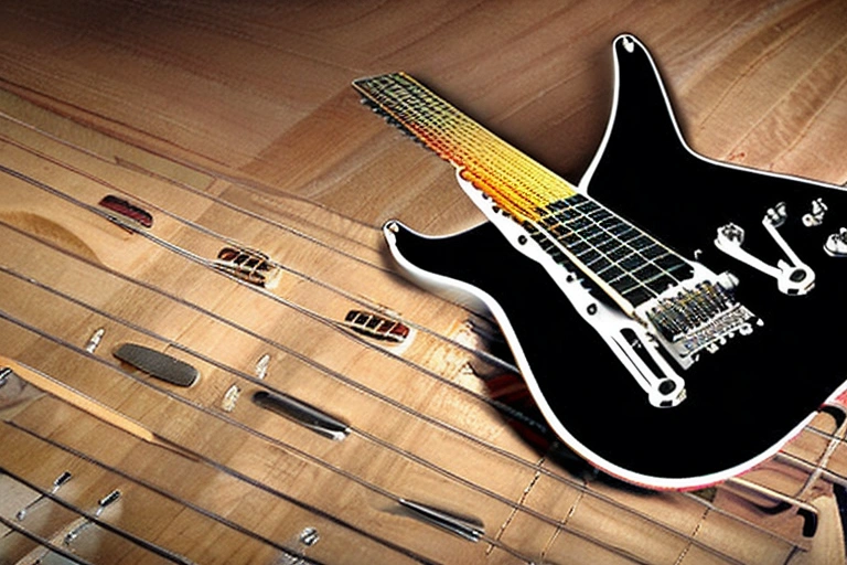 electric guitar with bass strings